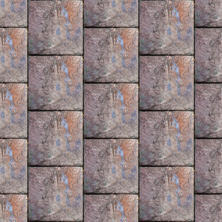 Abstract seamless pattern for designers with front wall from natural stone blocksの写真素材
