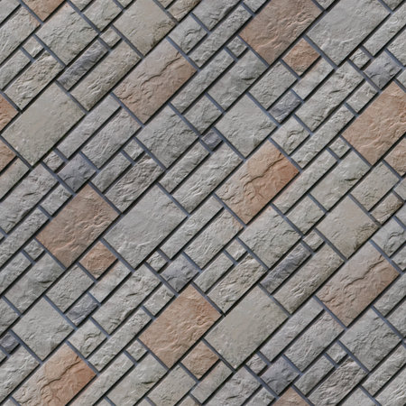Seamless pattern with fragment of cement textured wallの写真素材