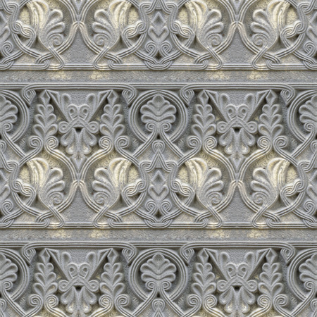 Abstract seamless pattern for designers with asian arabic (Indian, Hindi) ligature on concrete blocksの写真素材