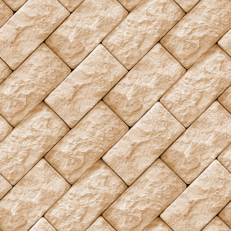 Seamless pattern with fragment of concrete wall from squared natural stone blocksの写真素材