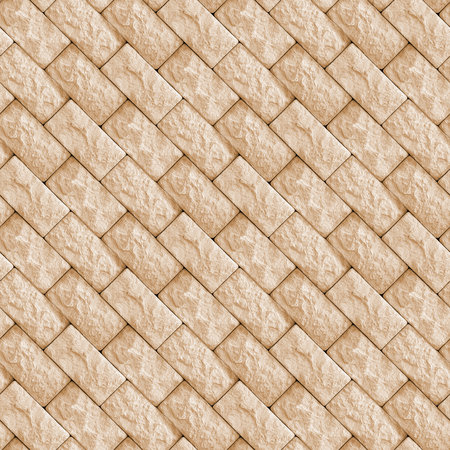 Seamless pattern with fragment of concrete wall from squared natural stone blocksの写真素材