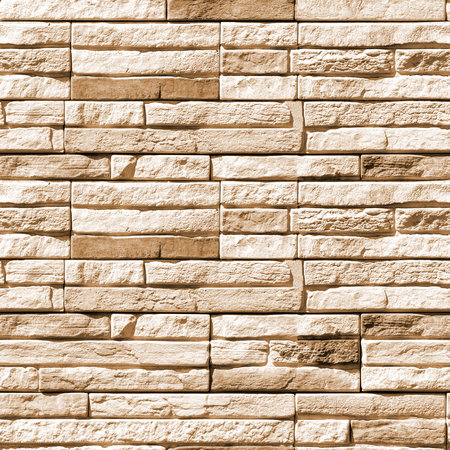 Seamless pattern with fragment of concrete wall from squared stone blocksの写真素材