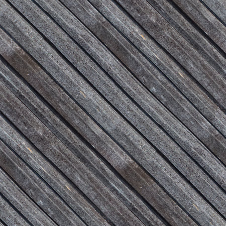 Seamless pattern of old grey wooden plank wall or pavement for design and matte paintingの写真素材