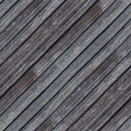 Seamless pattern of old grey wooden plank wall or pavement for design and matte paintingの写真素材
