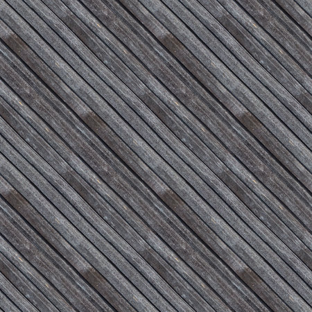 Seamless pattern of old grey wooden plank wall or pavement for design and matte paintingの写真素材