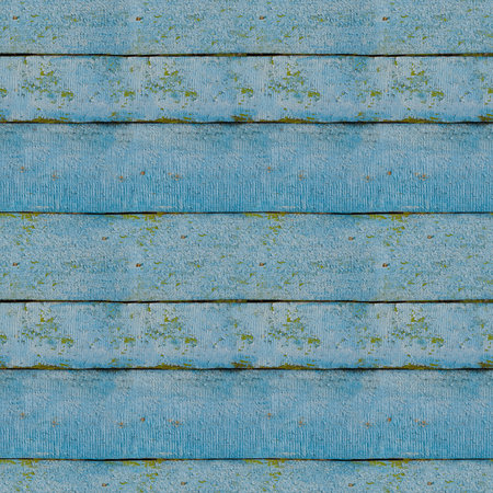 Seamless pattern of old blue wooden plank wall or pavement for design and matte paintingの写真素材