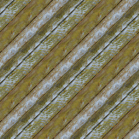 Seamless pattern of very old wooden plank wall with moss for design and matte paintingの写真素材