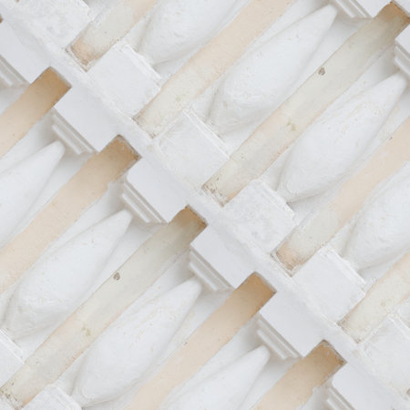 Seamless pattern with white stone columns for decor or matte paintingの写真素材