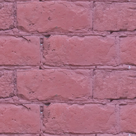 Seamless pattern with fragment of pink brick wall for design or matte paintingの写真素材