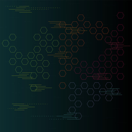 Abstract hexagon scientific background. Technology innovation concept. Vector illustration.