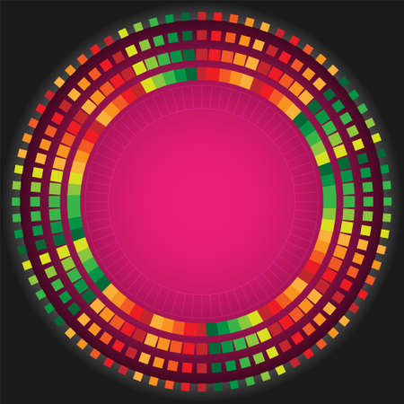 Abstract pixelated color wheel background. Spectrum Element. Vector Illustration.のイラスト素材