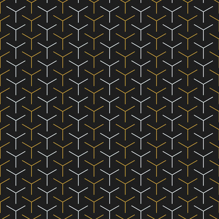 Modern 3 pointed line abstract pattern background. Vector illustration.