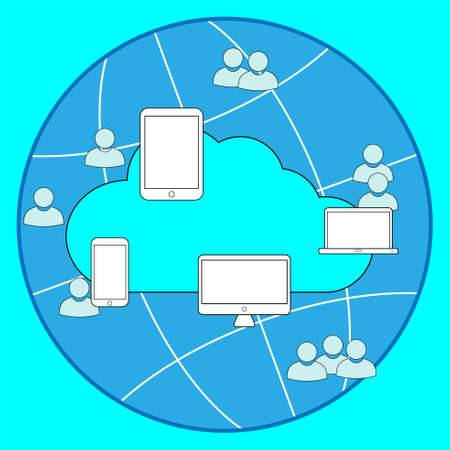 Multiple smart device and user globally connected by cloud computing. Convenience of cloud service...