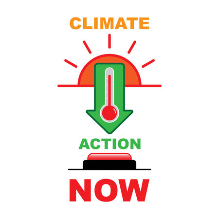 We must act now to stop irreversible consequences of climate change. Conceptual vector illustration.