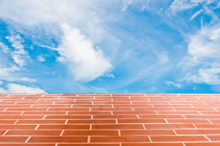 Blue and brickの写真素材