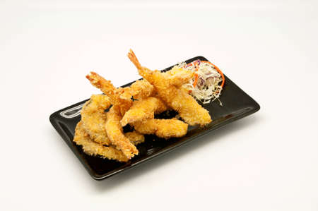 Japanese Cuisine - Deep Fried Shrimps with Vegetablesの写真素材
