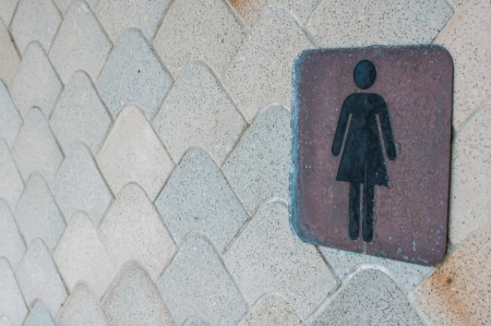 woman restroom signの写真素材