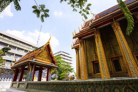 Wat raj bor pit temple bangkok Thailandの写真素材