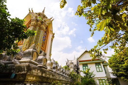 Wat raj bor pit temple bangkok Thailandの写真素材