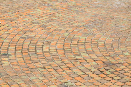 Brick walkway on sunnyの写真素材