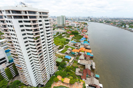 River in Bangkok cityのeditorial素材