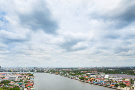 River in Bangkok cityの写真素材
