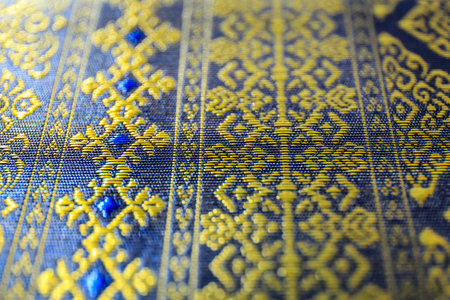 fabric  patterned general traditional thai styleの写真素材