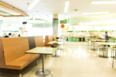 Abstract blur 
food court in shoping mall coolの写真素材