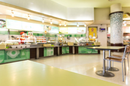 Abstract blur 
food court in shoping mall coolの写真素材