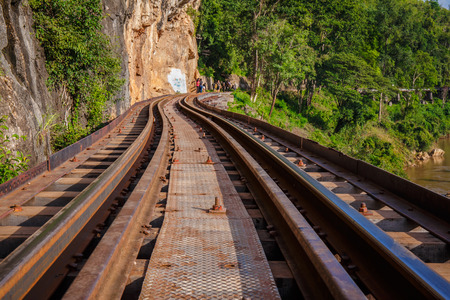 View of nature and Railroad tracks in Thailandのeditorial素材