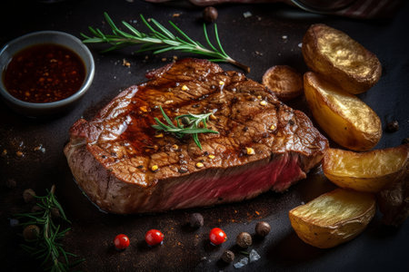 Rumpsteak with potatoesの素材