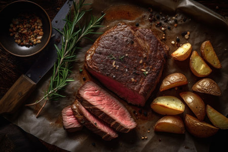 Rumpsteak with potatoesの素材