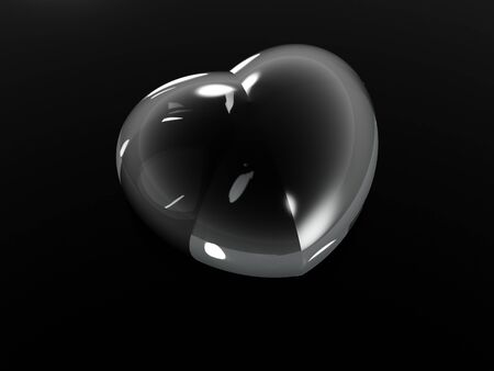 Illustration of drop as valentine heart shapeの写真素材