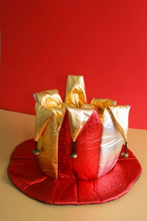Gold Jesters Hat has the red background