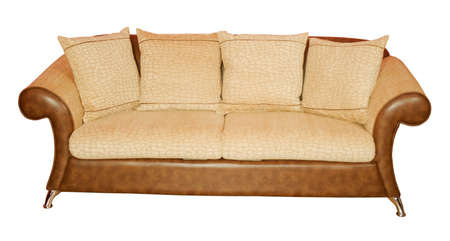 A sofa isolated on a white background