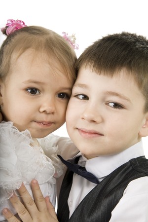 Happy brother the sister.の写真素材