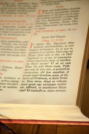  Page from old latin New testamentの写真素材