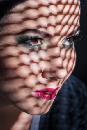 Portrait of beautiful girl with make-upの写真素材