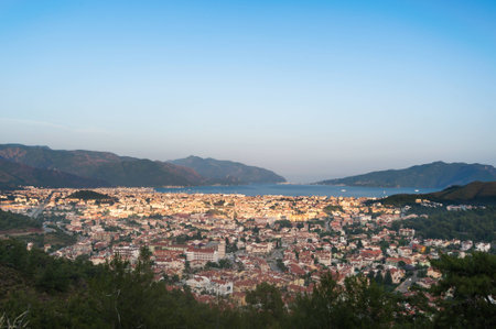Coastline panorama in Marmaris Icmeler, Turkeyの写真素材
