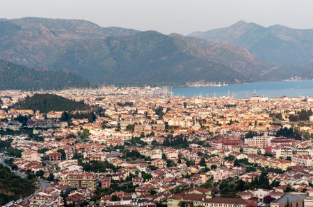 Coastline panorama in Marmaris Icmeler, Turkeyの写真素材