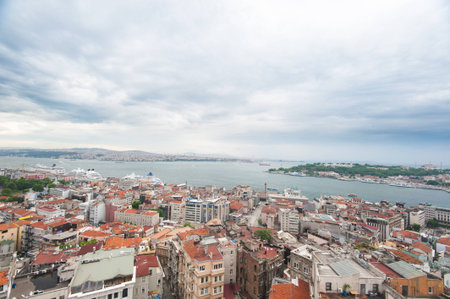 Beautiful Istanbul cityscape andr Golden Hornのeditorial素材