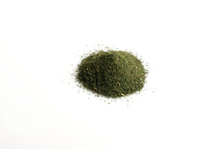 Dried dill isolated on whiteの写真素材