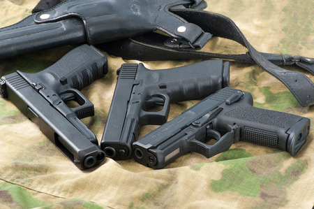 Set of different gunsのeditorial素材