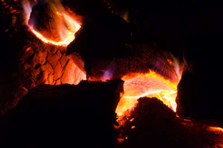 Fire at Nightの写真素材