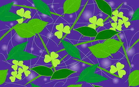 Abstract seamless pattern of leaves for decoration backgroundsのイラスト素材