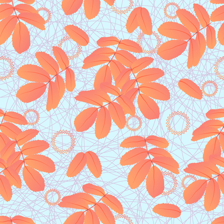 Abstract seamless pattern of leaves for decoration backgroundsのイラスト素材