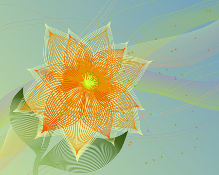 Fancy abstract flower illustration.のイラスト素材