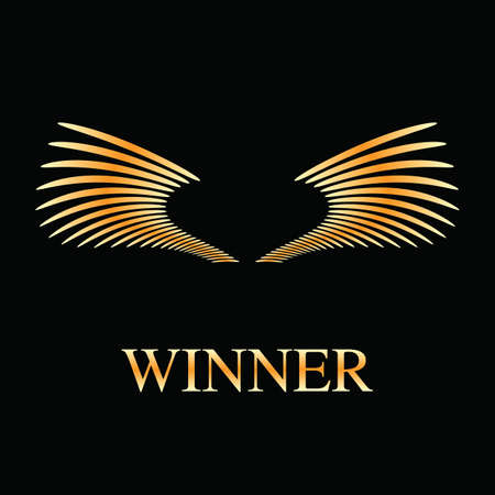 Vector graphic golden wings symbol for your companyのイラスト素材
