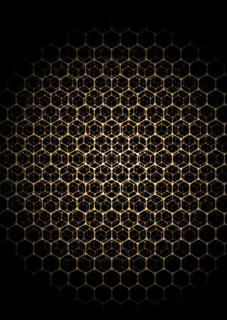 Light hexagons that darken to the edge. With depth effect