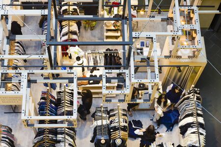 Melbourne Australia  May 11 2015: Emerging Designer Market in Melbourne Central a famous shopping centre and public transport hub in downtown Melbourne Australia.のeditorial素材